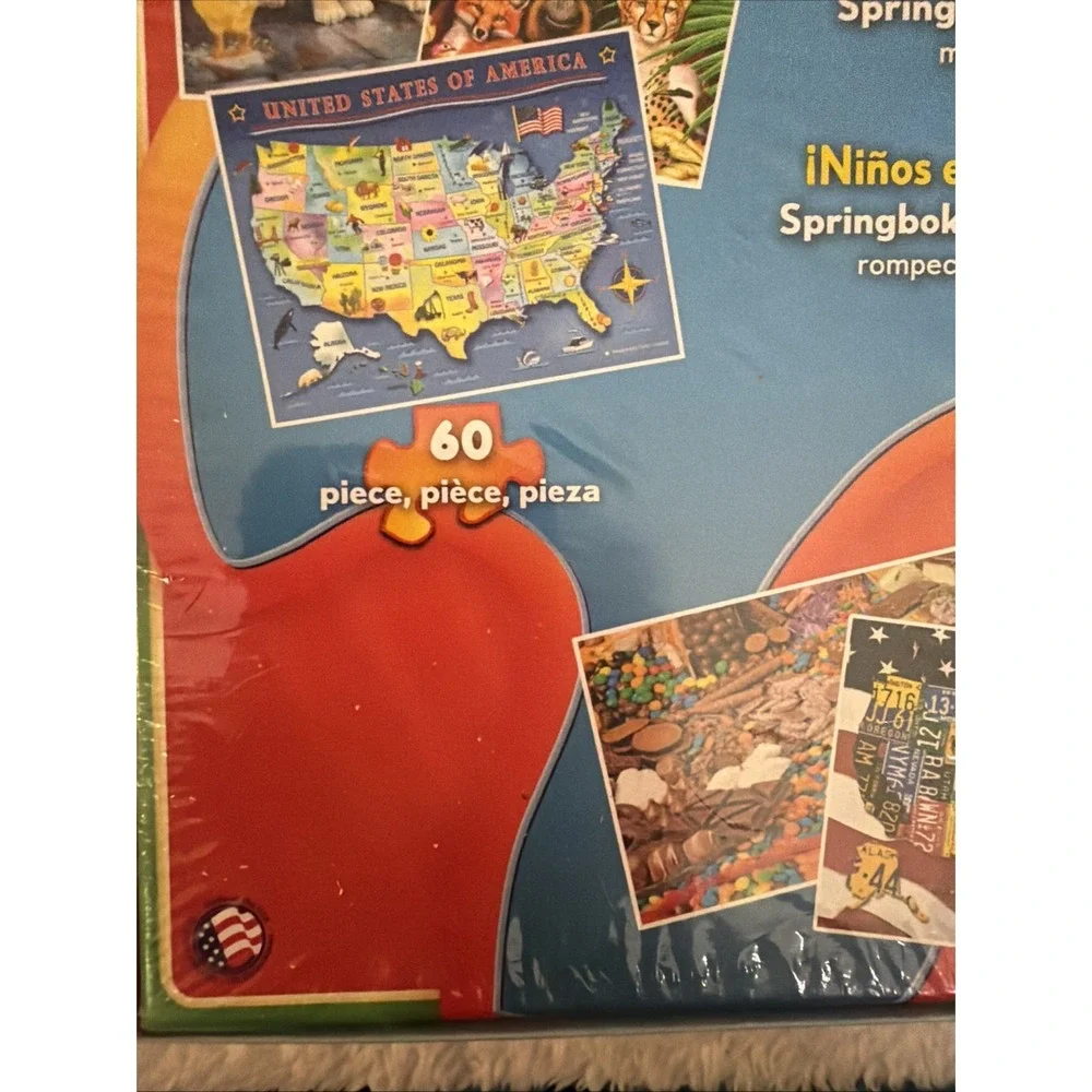 Springbok Kids USA Map Jigsaw Puzzle 2017 60 Pieces USA 13.5x19